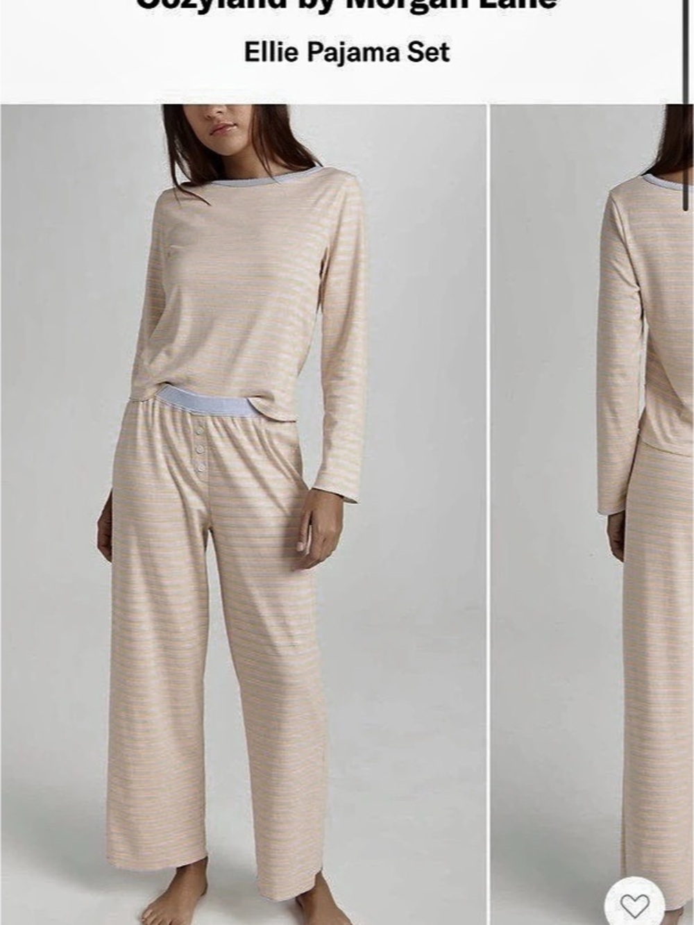 Cozyland by Morgan Lane Ellie Pajama Set Striped Pajama Set in Pink & Yellow